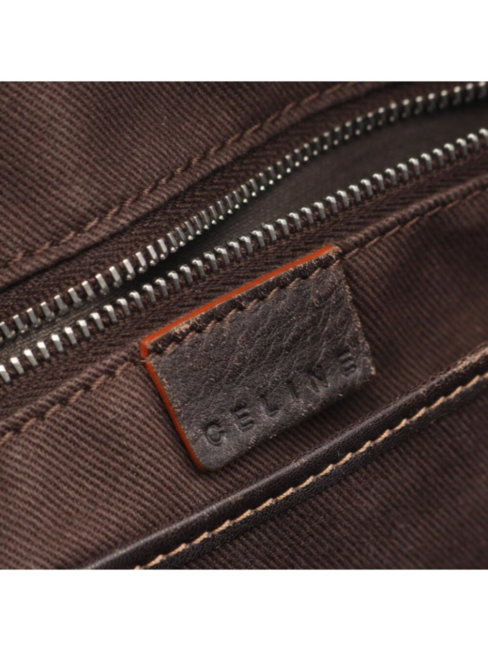 Celine Boston Bag Macadam 2-Way Beige Dark Brown Canvas Leather - Picture 4 of 9